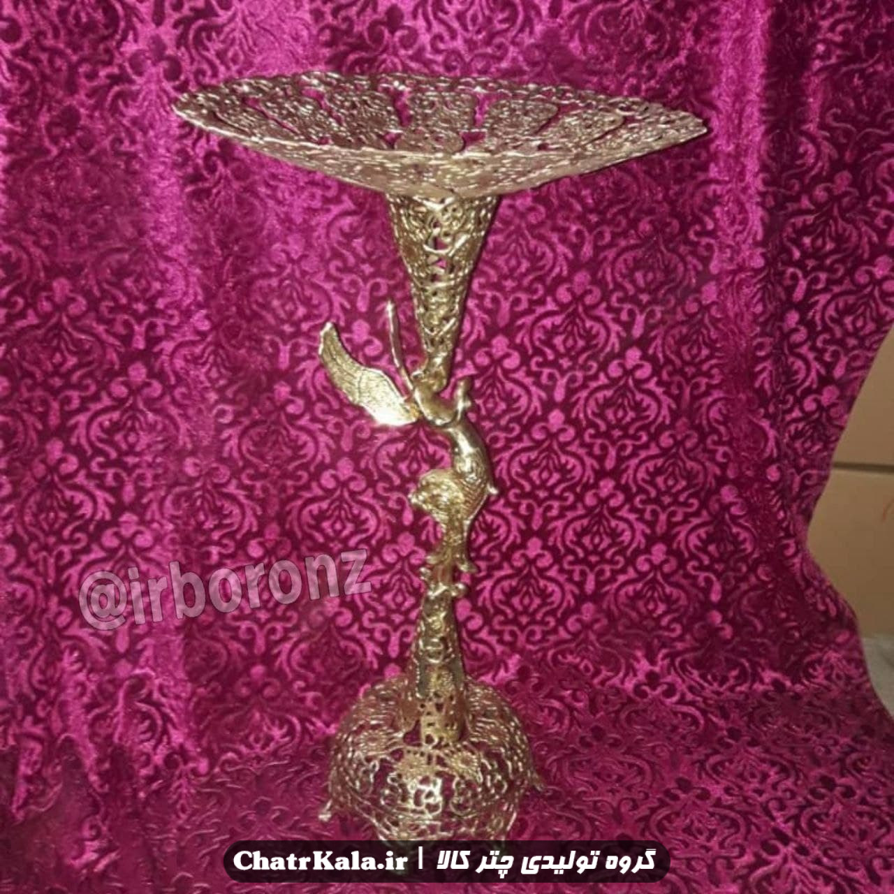میوه خوری ایستاده توری برنزی مدل فرشته