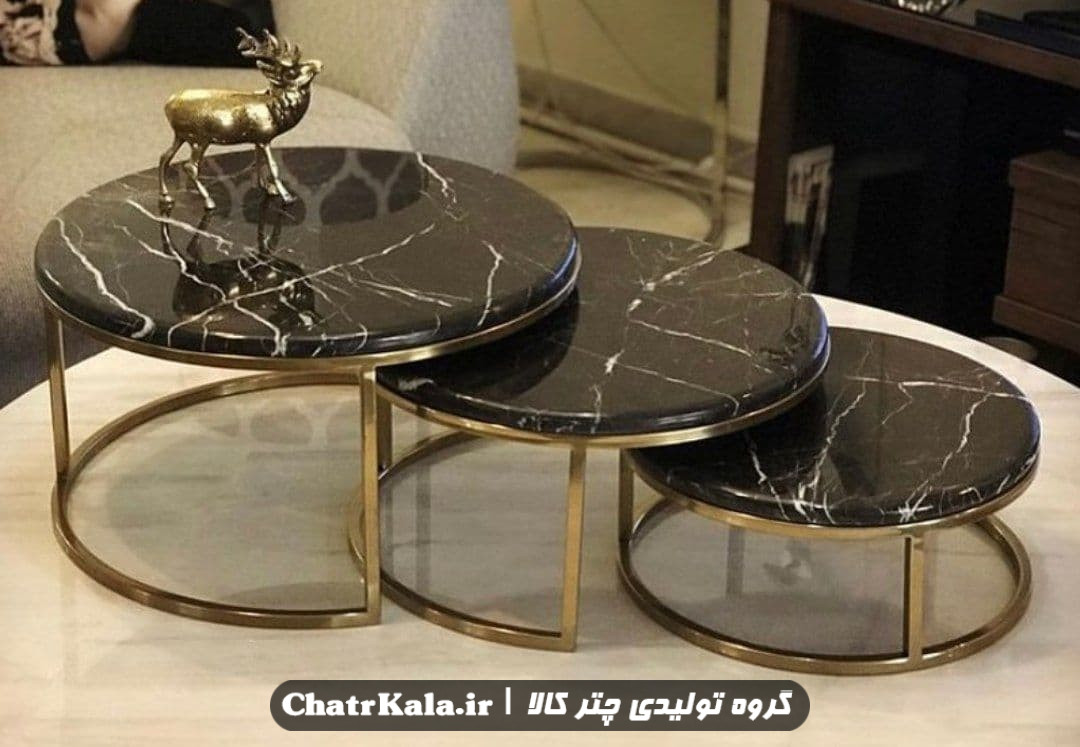 استند سه تایی سنگ مشکی